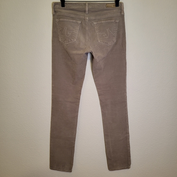 AG Adriano Goldschmied The Stevie Courdoroy Pant in light grey size 28R - Picture 2 of 8